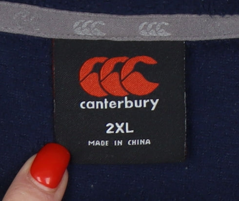 Canterbury Men's 2XL Blue Fleece Quarter-Zip Sweatshirt