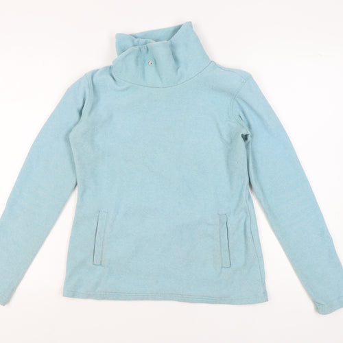 Mountain Warehouse Women's Blue Cowl Neck Sweatshirt Size 8