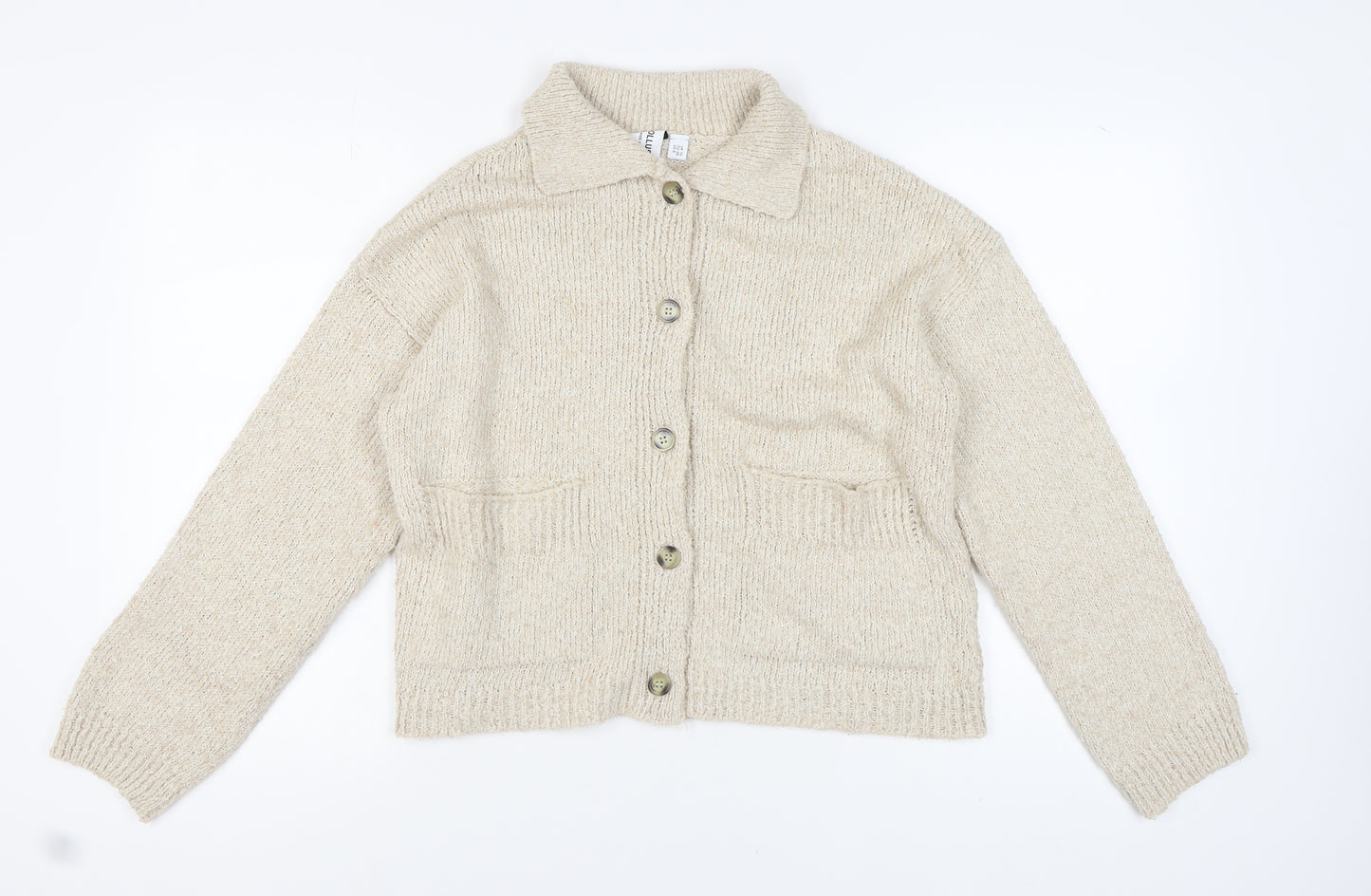 Collusion Women's Beige Button Cardigan Size 10