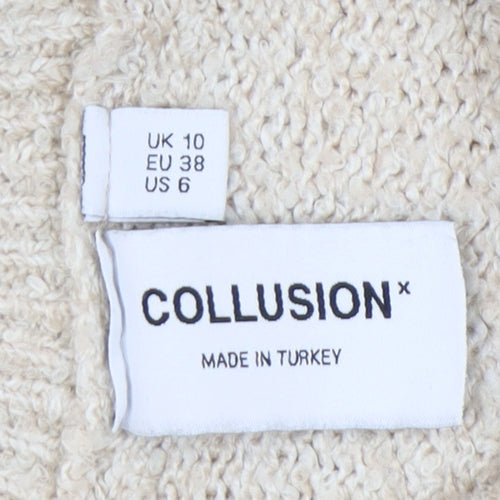 Collusion Women's Beige Button Cardigan Size 10