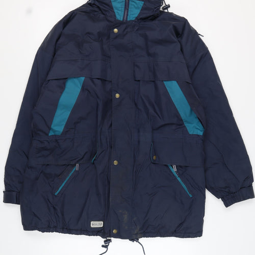 Trespass Men's Blue Hooded Parka Jacket L