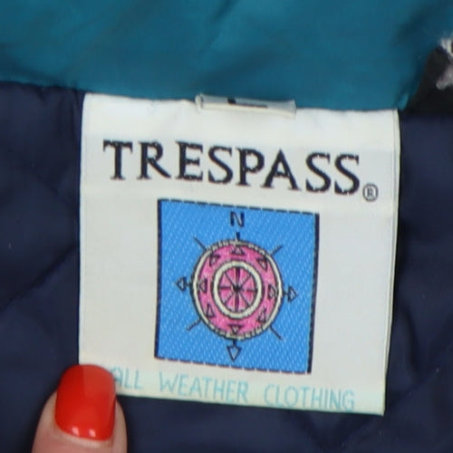Trespass Men's Blue Hooded Parka Jacket L