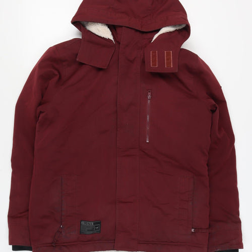 Hollister Men’s Red Parka Jacket L