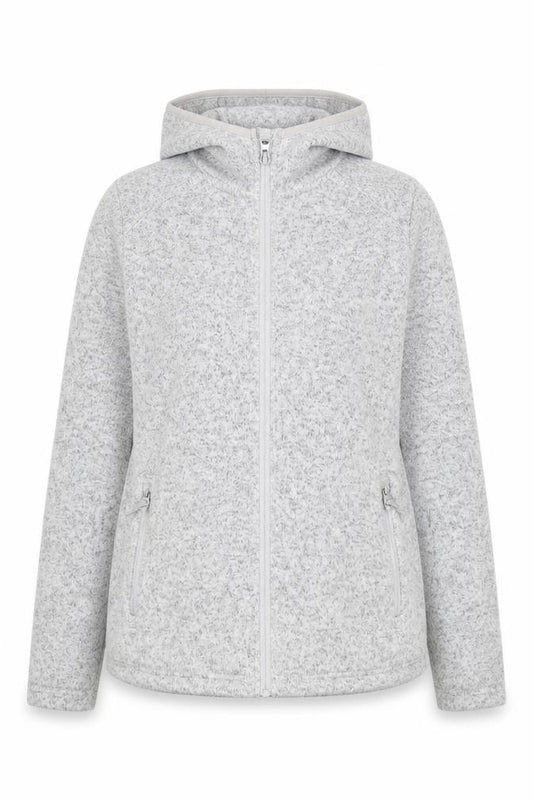 Front view of Mountain Warehouse Women's Grey Fleece Jacket, size 12