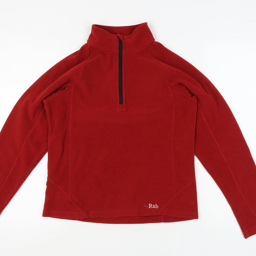Rab Women's Red 1/2 Zip Henley Fleece Sweatshirt Size 12