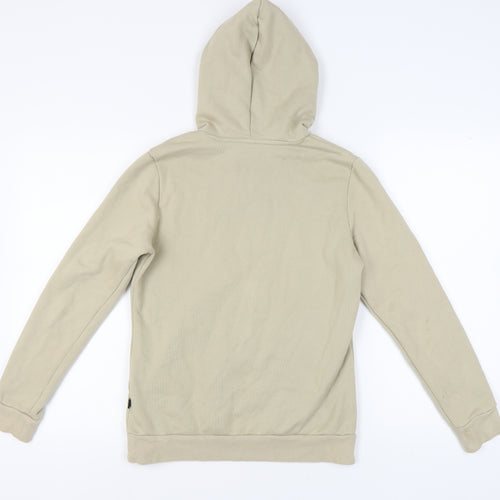 Puma Unisex Beige S Hoodie, Logo Accent
