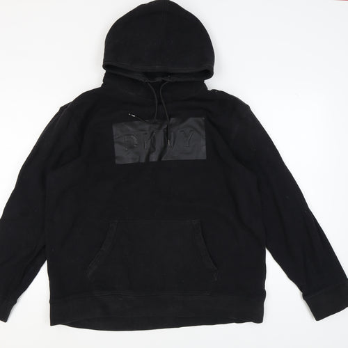 DKNY Unisex Black Pullover Hoodie XL - Casual Comfort