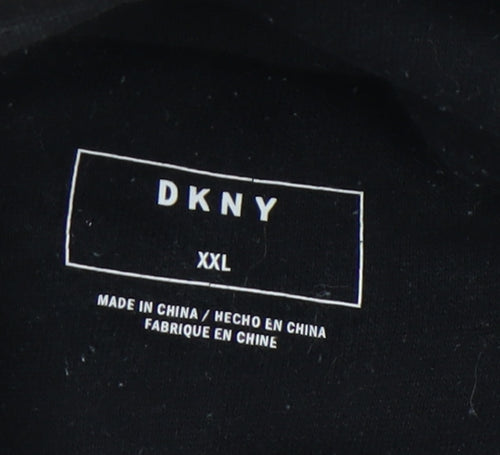 DKNY Unisex Black Pullover Hoodie XL - Casual Comfort