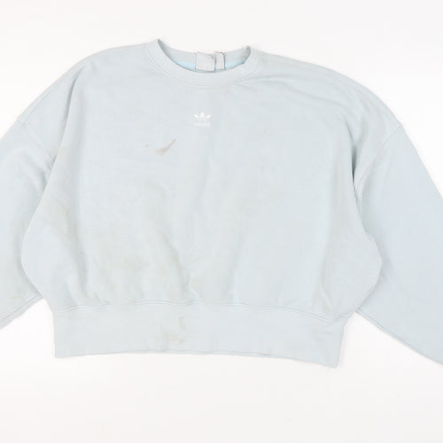 Adidas Women's Blue Sweatshirt Size 16 Relaxed Fit