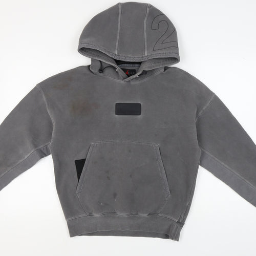 Nike Men's Grey S Pullover Hoodie with Pockets