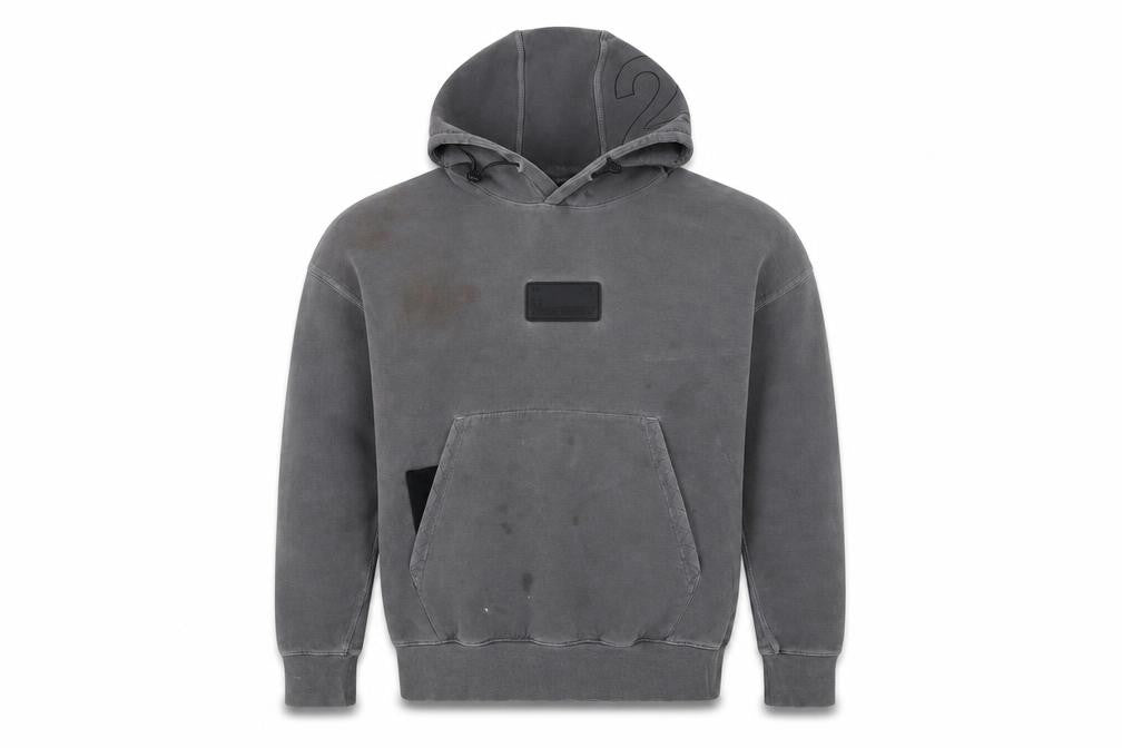 Front view of Nike Men's Grey S Pullover Hoodie with Pockets