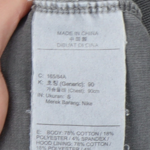 Nike Men's Grey S Pullover Hoodie with Pockets