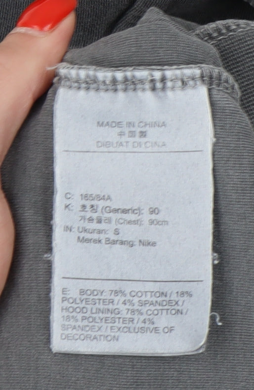 Nike Men's Grey S Pullover Hoodie with Pockets