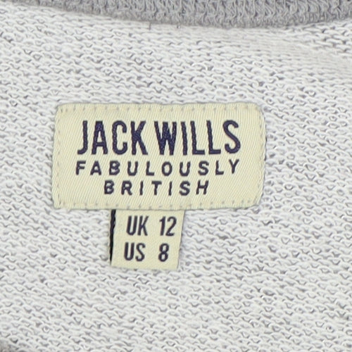 Jack Wills Women's Grey Paisley Pullover Sweatshirt Size 12