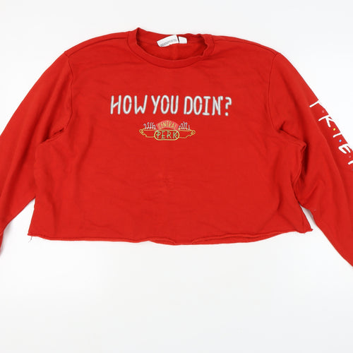 Friends Women’s Red Pullover Sweatshirt XL Casual