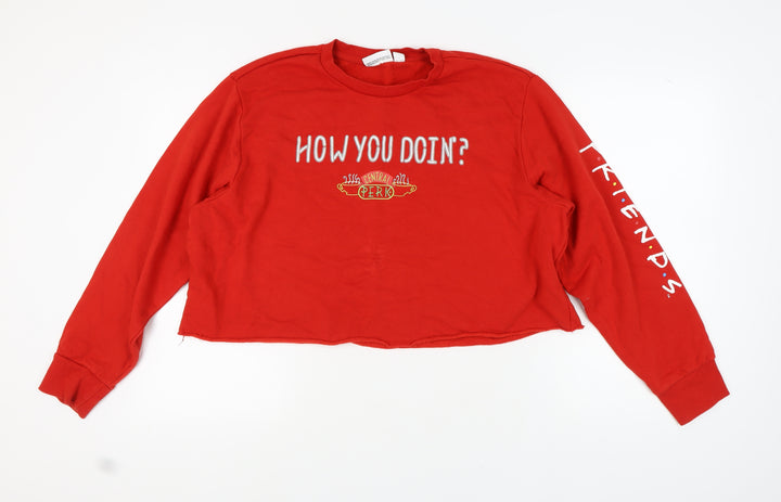 Friends Women’s Red Pullover Sweatshirt XL Casual