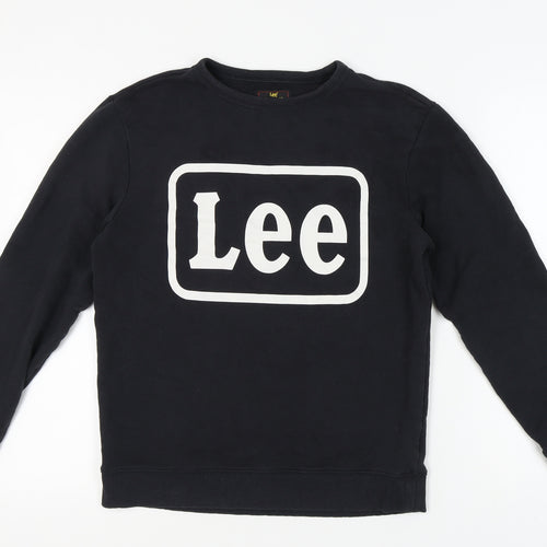 Lee Women's Black Logo Pullover Sweatshirt M