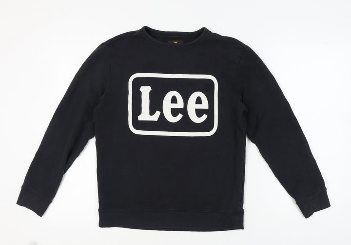 Lee Women's Black Logo Pullover Sweatshirt M