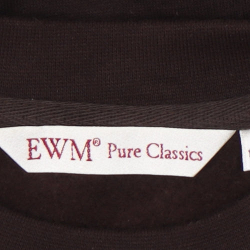 EWM Women's Black Embroidered Sweatshirt, Size M