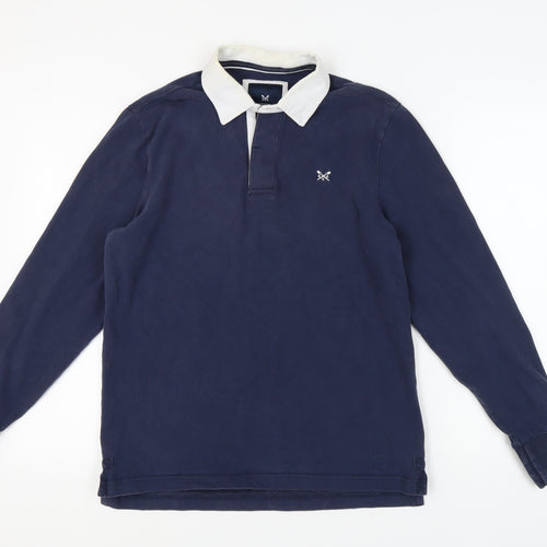 Crew Clothing Men's Blue Logo Sweatshirt, Size S
