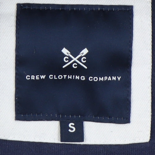 Crew Clothing Men's Blue Logo Sweatshirt, Size S