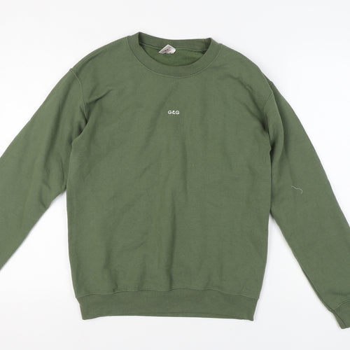 G&G Men's Green Pullover Sweatshirt S Logo