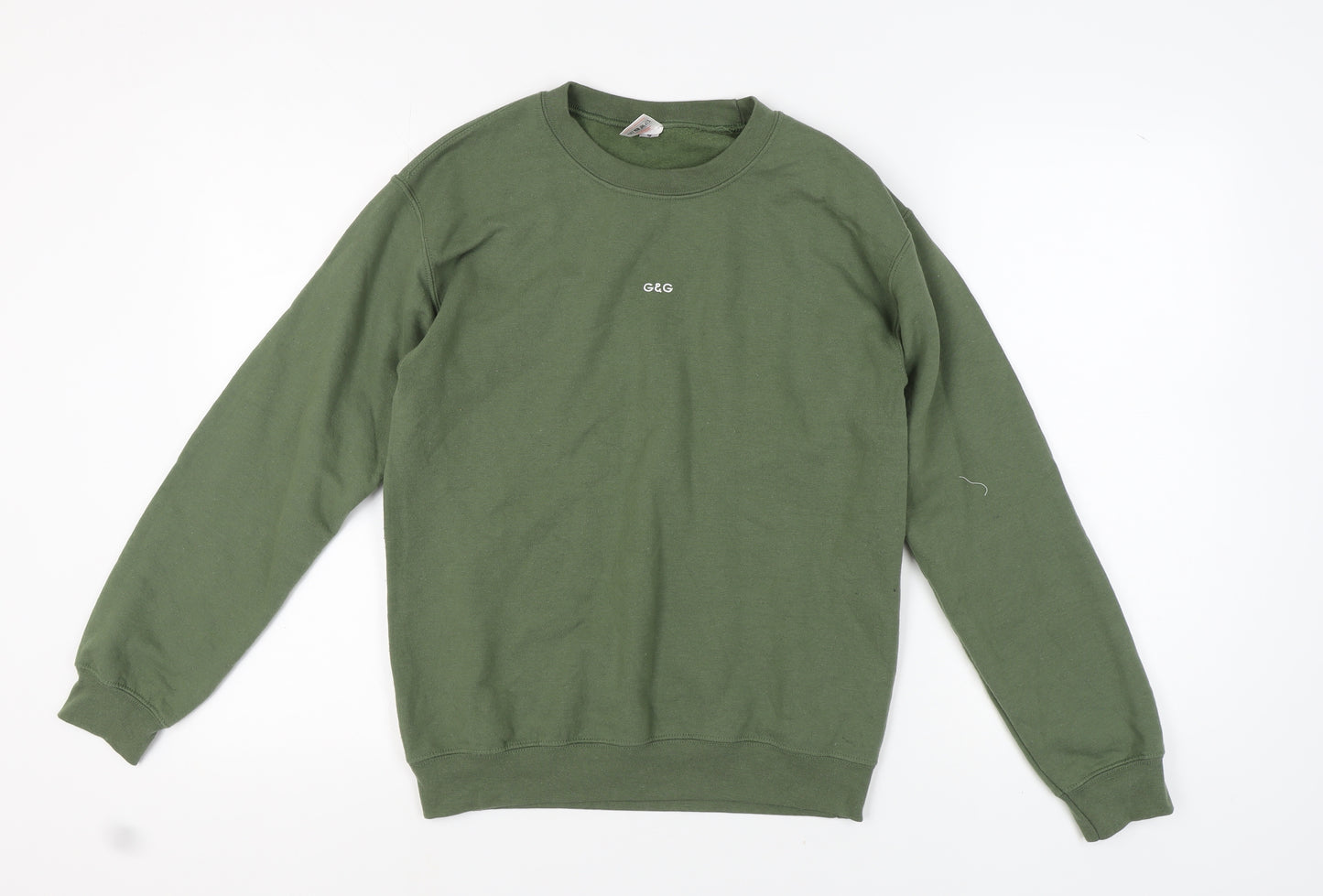 G&G Men's Green Pullover Sweatshirt S Logo