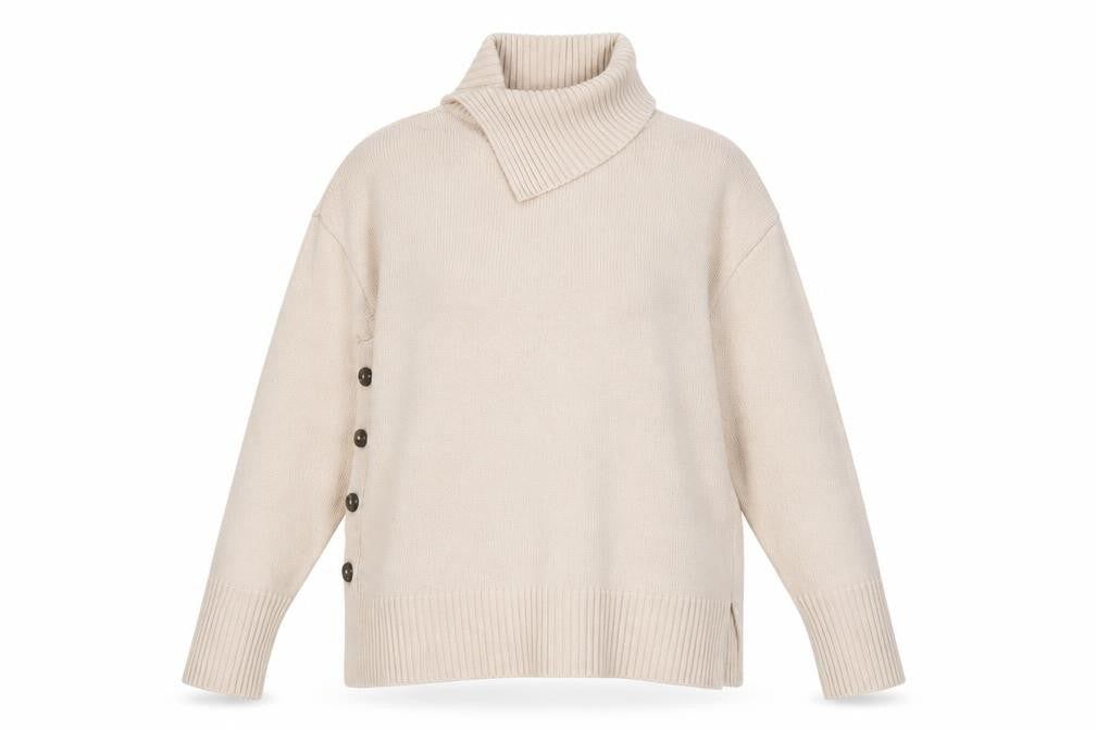 Front view of Nine by Savannah Miller Beige Women's, size 12, Jumper
