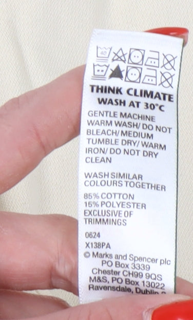 Marks and Spencer Girls Beige Trousers Age 13-14 Flame-Resistant