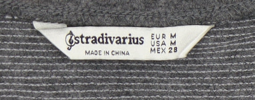Stradivarius Women's Grey Ruched Dress Size 12