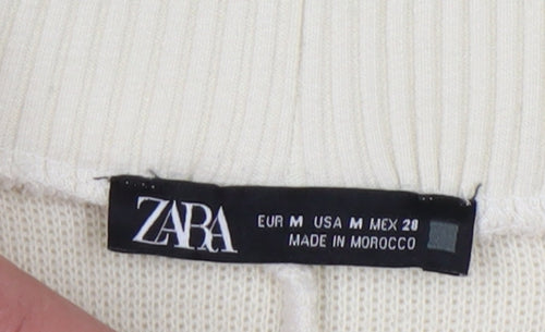Zara Women's Ivory Skirt Size 12 Viscose Blend