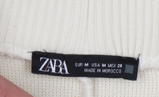 Zara Women's Ivory Skirt Size 12 Viscose Blend