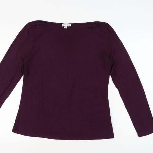 Warehouse Women's Purple Blouse Size 16 Boat Neck