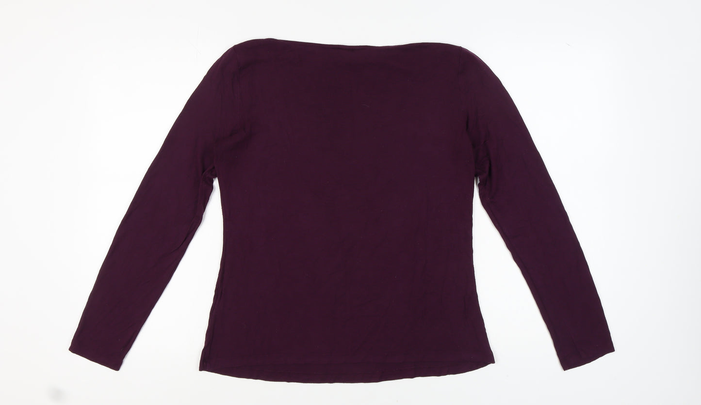 Warehouse Women's Purple Blouse Size 16 Boat Neck