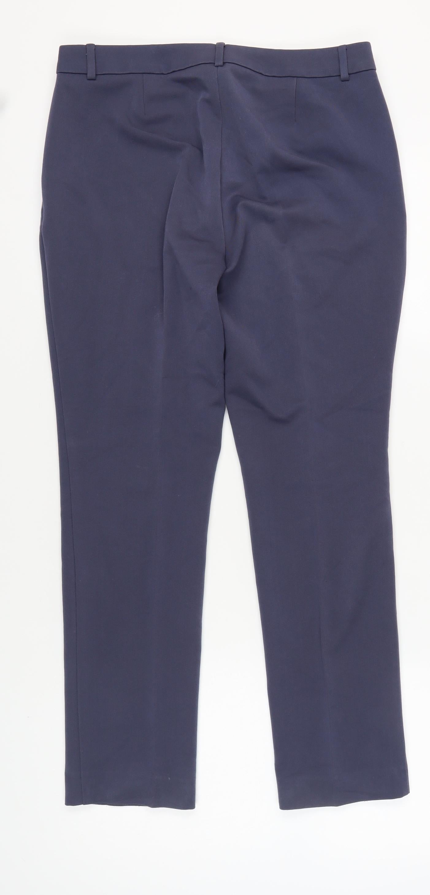 Marks and Spencer Women's Blue Trousers Size 14 Workwear