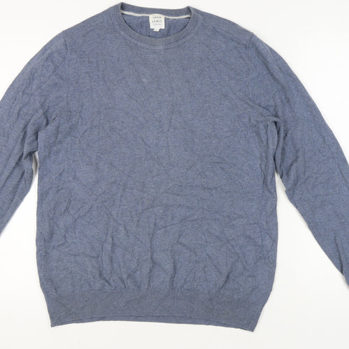 John Lewis Men's Blue Pullover Knit Jumper M