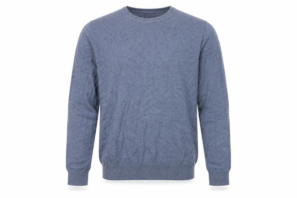 Front view of John Lewis Men's Blue Pullover Knit Jumper M