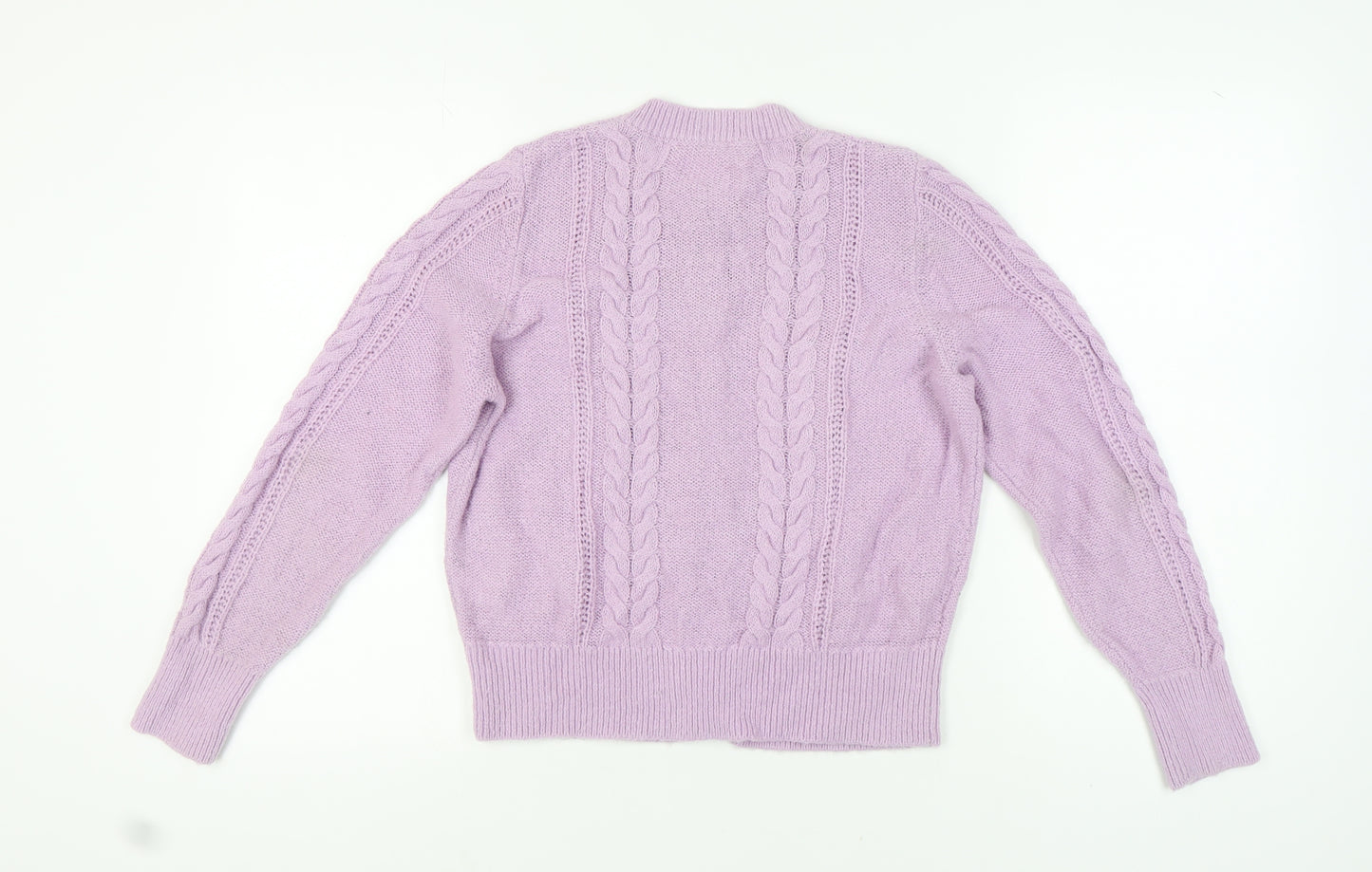 AND/OR Women's Purple Cable-Knit Cardigan