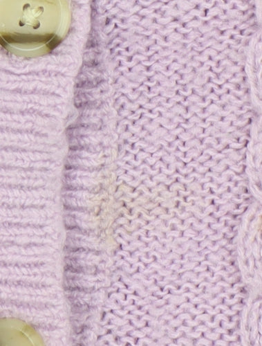 AND/OR Women's Purple Cable-Knit Cardigan