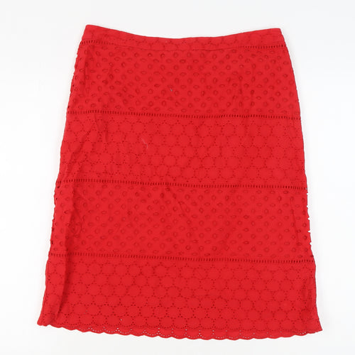 Marks and Spencer Women's Red Midi Pencil Skirt