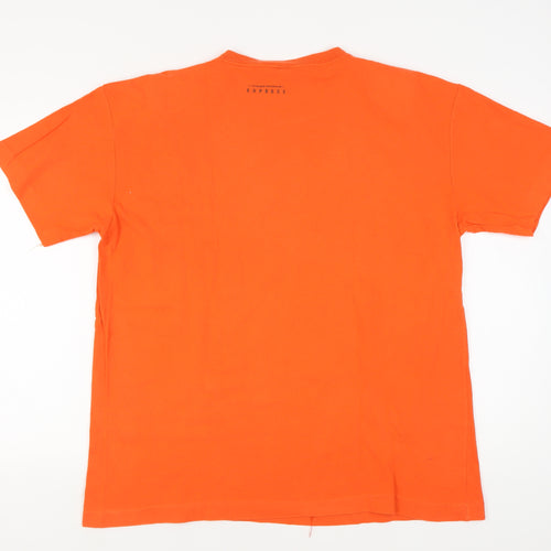 Express Orange Unisex T-Shirt M - Trendy & Casual