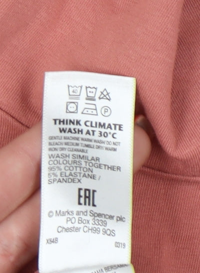 Marks and Spencer Pink High Neck Women's Top Size 18