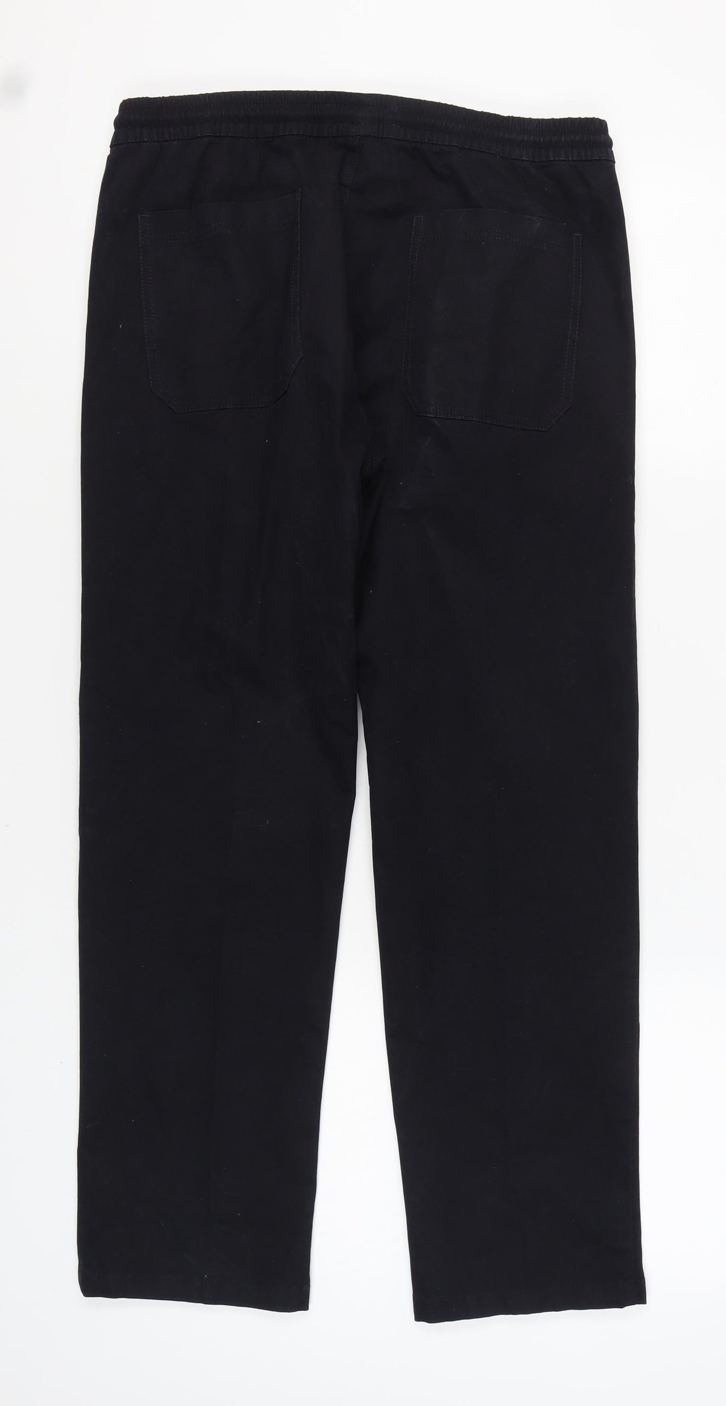 Marks and Spencer Men's Black Straight Trousers Size 34