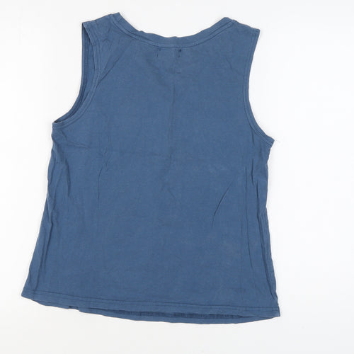 Kitschen Women's Blue Graphic Tank Top, Size M
