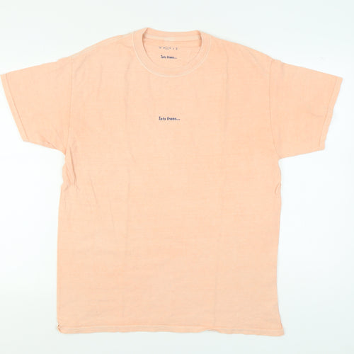 iets frans Men's Beige Crew Neck T-Shirt, Size S