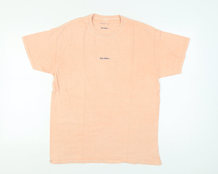 iets frans Men's Beige Crew Neck T-Shirt, Size S