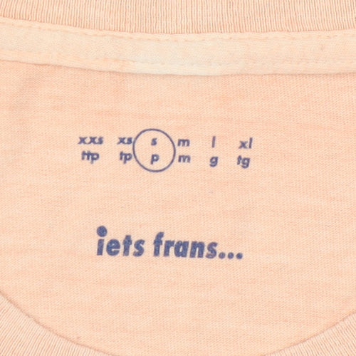 iets frans Men's Beige Crew Neck T-Shirt, Size S
