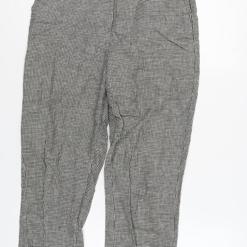 Zara Women's Black & White Check Trousers S