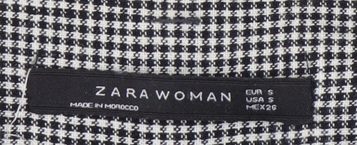 Zara Women's Black & White Check Trousers S