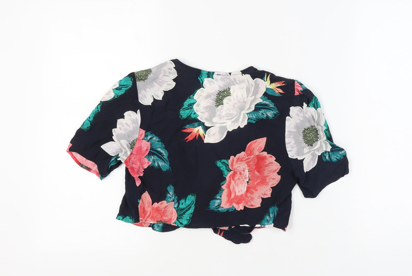 Zara Women's Multicoloured Floral Wrap Blouse XS